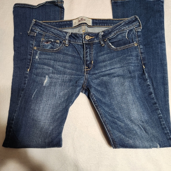 Hollister Dark Blue Straight Leg Jeans - Picture 3 of 10